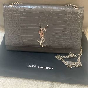 Saint Laurent 2017 Embossed Medium Kate Shoulder Bag